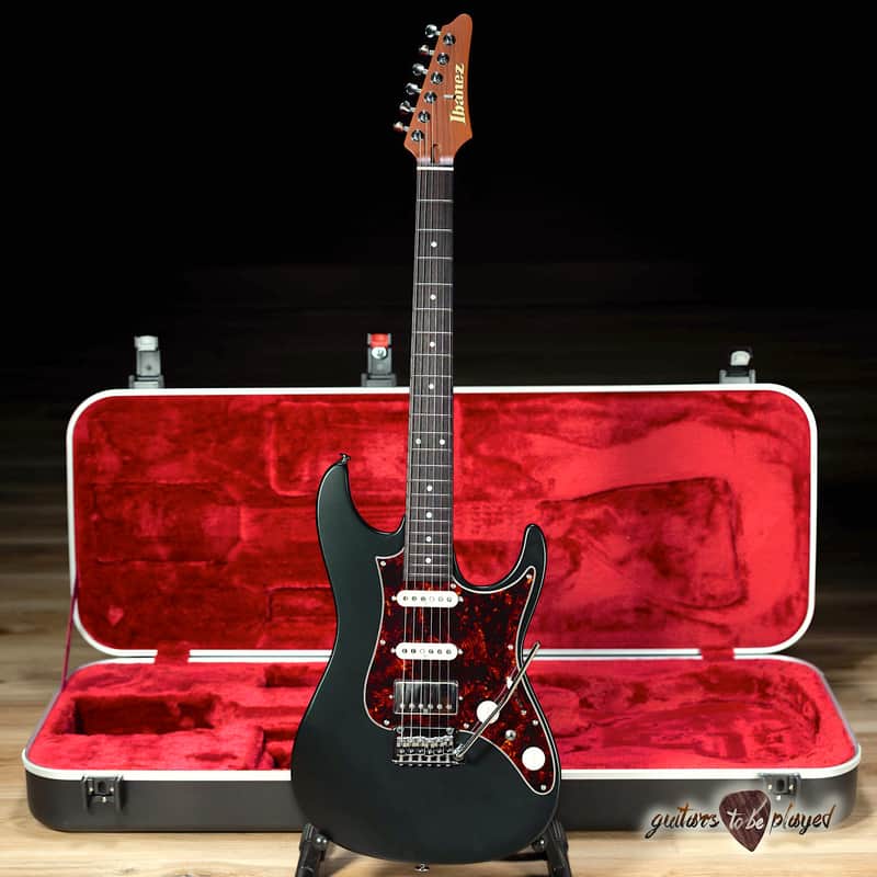 Ibanez AZ2204N Prestige HSS Guitar w/ Case – Ivy Green Metallic Flat image 1