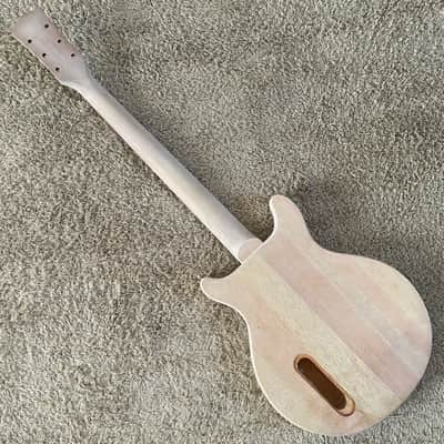 Double Cutaway Mahogany Wood Guitar Body and Neck DIY Project, Rosewood Fingerboard image 15
