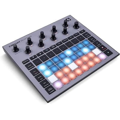 Novation Circuit Rhythm Groovebox Workstation with Standalone Sampler Bundle with Studio Pro Monitor Headphones, 32GB Memory Card, and 2x MIDI Cable image 3