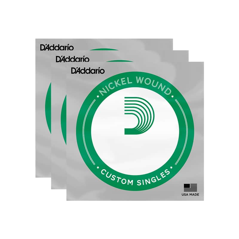 D'Addario Nickel Wound Single String 049 3 Pack Bundle image 1