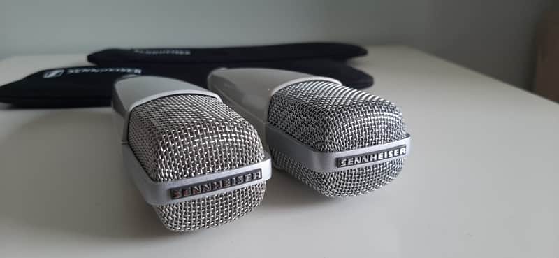 Set of 2x Sennheiser MD 421-N Cardioid Dynamic Microphones 1960s - 1980s - White image 1