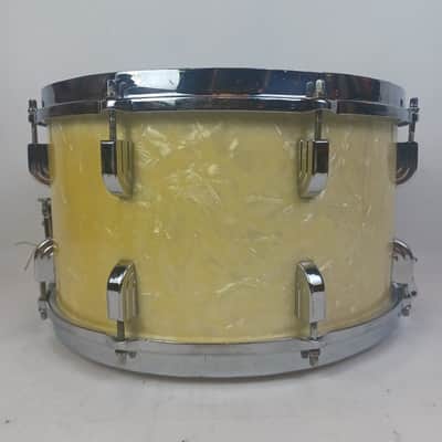 Leedy 8x14"June48 WMP 3Ply Maple/Chrome-Brass Broadway Snare Drum White Marine P image 4