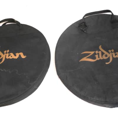 TWO Zildjian 20" Padded Black Finish Cymbal Bags image 1