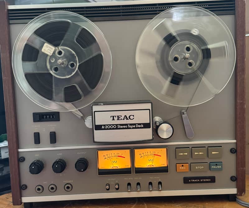 TEAC A-2000 4 Track Stereo Reel Tape Deck Tested Serviced w/ Manuals Reels image 1