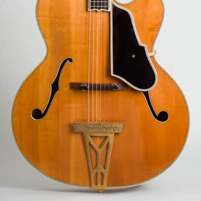 Stromberg  Deluxe Cutaway Arch Top Acoustic Guitar (1954), ser. #635, original brown hard shell case. image 3