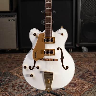 Gretsch G5422GLH Electromatic Classic Hollow Body Double-Cut Left-Handed Electric Guitar - Snow Crest White image 3