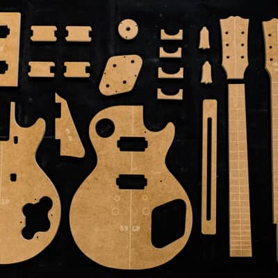 Guitar Templates ~ 59 LP Vintage ~ Poly Coated 1/2" MDF ~ CNC Router Set w/ Neck image 1