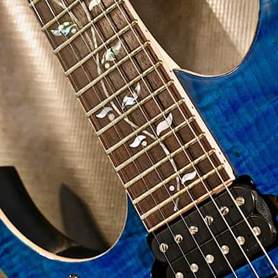 Ibanez Left Handed J. Custom RG-8570ZL 2017 Trans Blue image 2