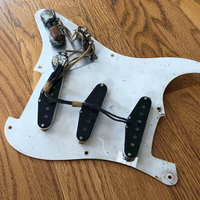 1954 Fender Stratocaster Full Vintage pre-cbs Harness, OMG! Pickups, Pots, 3-way switch, Pickguard image 1