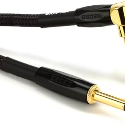 Boss BIC-P18A 1/4" TS Straight to Right-Angle Instrument Cable - 18'
