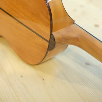 Batiksoul Guitars No.#126 - Parlour Crescentia Moon Flamed Mango ( Hybrid Bracing ) image 13