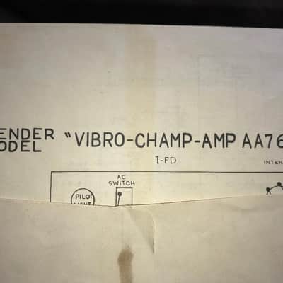 Fender Vibro Champ Vintage  1964-65 Blackface AA764 image 6