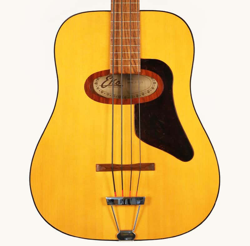 1980 EKO BA/4 Acoustic Fretless Bass Guitar Vintage Hofner Hagstrom image 1