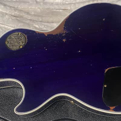 NEW! Gibson Custom Shop Les Paul Custom AAAA Figured Monster Maple Top - Nordic Blue, Heavy Aging - 8.4lbs - G07571 image 12