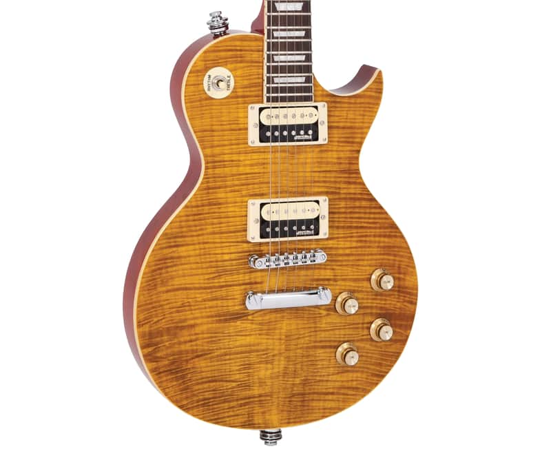 Vintage V100AFD Reissued Paradise Flamed Amber image 1