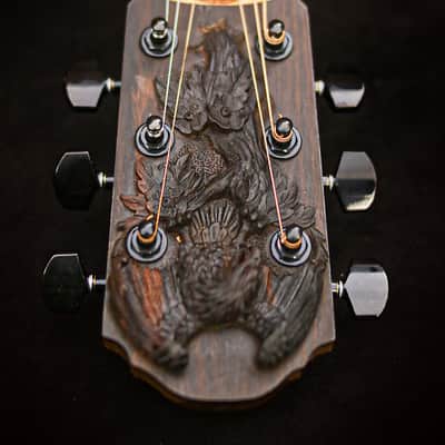 Blueberry Handmade  Acoustic Guitar with a combination Cedar, Rosewood and Alaskan Spruce Top and Mahogany Back and Sides Buit to Order in 90 Days image 9