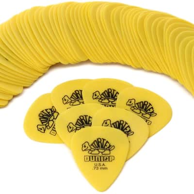 Dunlop Tortex Standard Guitar Picks - .73mm Yellow 72-pack image 1
