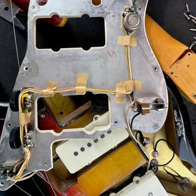 Fender Jazzmaster from 1966 in sunburst finish with original case image 10