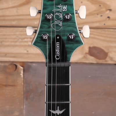 PRS SE Custom 24 Quilt Package Electric Guitar Teal Black w/ Gigbag image 6