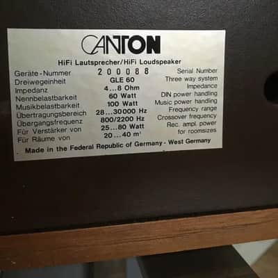 Canton GLE 60 - 3-Way Bookshelf Speakers, Germany, 1980s image 5