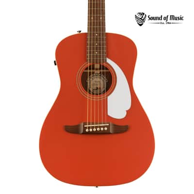 Fender Malibu Player Acoustic-Electric Guitar - Fiesta Red image 1