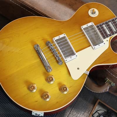 Minty! 2018 Gibson Custom Shop 1958 Les Paul Standard Electric Guitar Lemon Burst + COA OHSC image 2