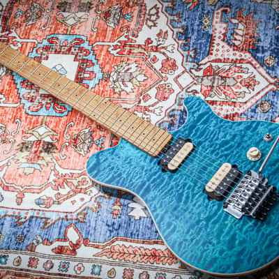 ERNIE BALL USA Music Man Axis HH Floyd "Blue Quilt" (1996) (SOLD) image 4