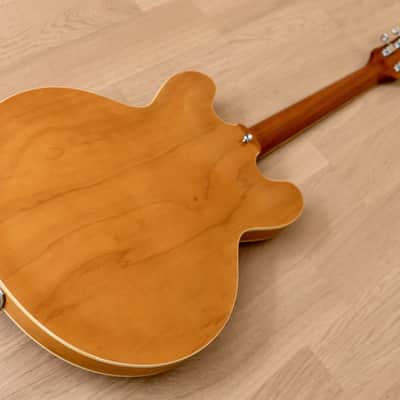 1999 Epiphone Casino Hollowbody Guitar Natural w/ 1 11/16" Nut, Bigsby B7 & Case, Peerless image 15