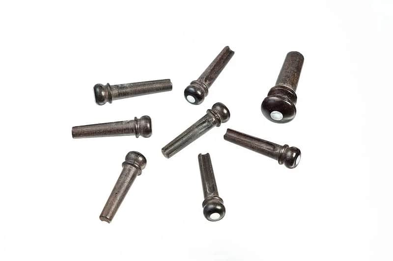 D'Addario Planet Waves PWPS Ebony Bridge Pins with End Pin Set image 1