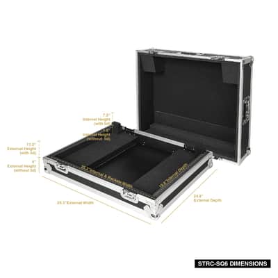 STRC-SQ6 | ATA Plywood Mixer Case with Interior Foam Protection, for Allen & Heath SQ6 Digital Mixer image 5