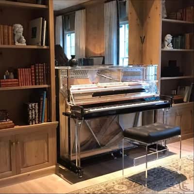 SCHONA UP-125 Custom Modern Luxury 88-Key Acrylic Crystal Upright Mechanical Piano Solid Wood Keyboard Soundboard image 7