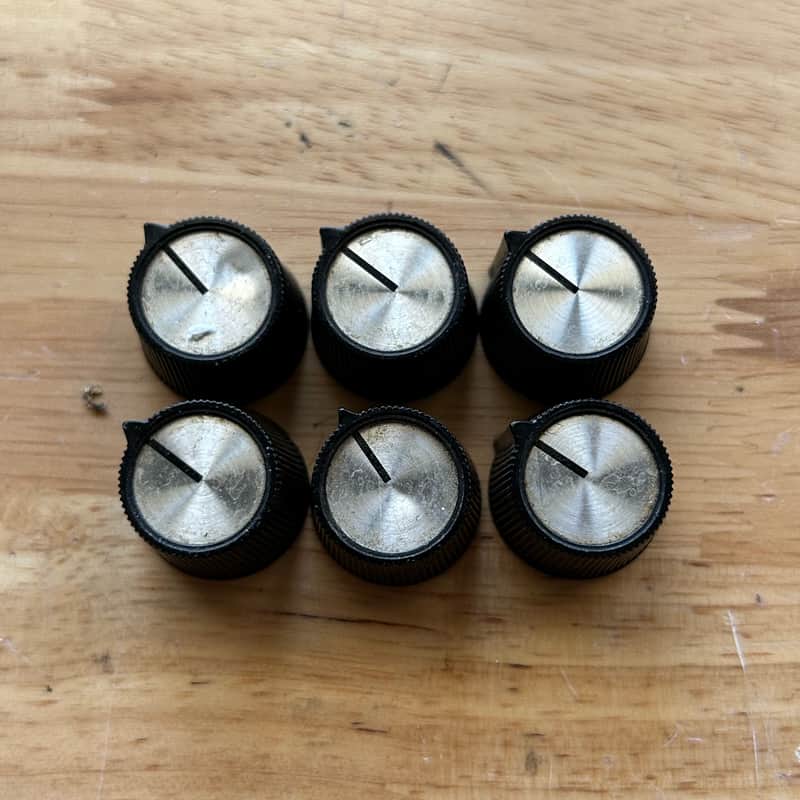 1970s Ampeg B15N Knobs Original Set of Six D Shaft image 1