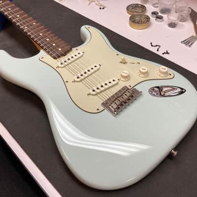 Fender Research and Development one off red cedar 60s vintage stratocaster chris fleming sonic blue image 10