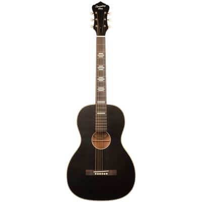 Recording King RPS-7-MBK Dirty 30's Single 0 Acoustic Guitar, Matte Black image 1