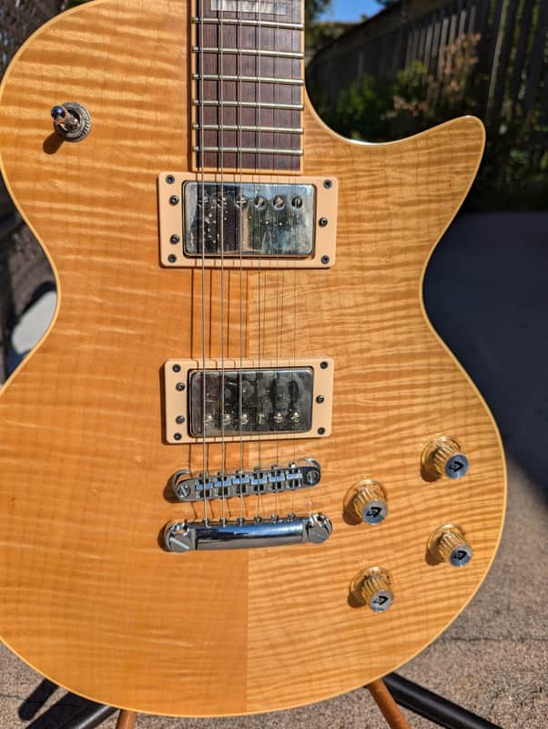 1998 GUILD USA BLUESBIRD WITH BEAUTIFUL AMBER FLAME MAPLE TOP & SD 1959 PICKUPS w/OHSC image 1