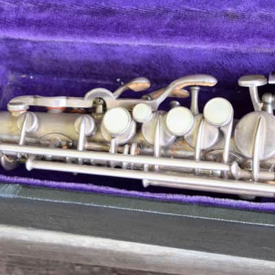 Buescher True Tone Soprano 1924 Silver Plated Sax Bild 3