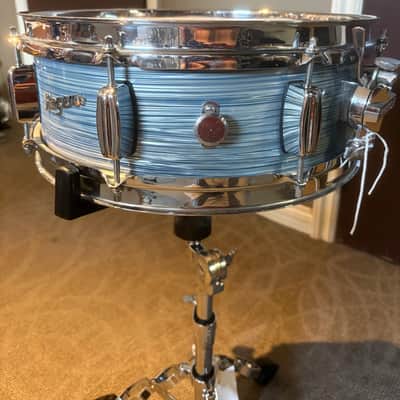 Rogers Cleveland Era Holiday 4-Piece Drum Set w/Matching Canister Throne -  Sky Blue Ripple Pearl (Early 1960's) image 13