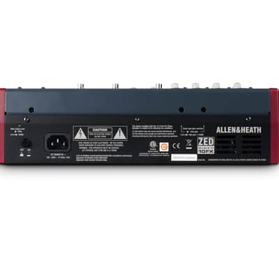 Allen & Heath ZED60-10FX 10 Channel Analog Mixer with FX, 60mm Faders image 4