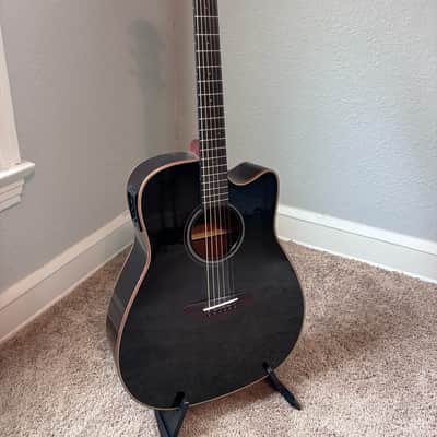Yamaha A-Series A1M Cutaway Dreadnought Acoustic-Electric Guitar - Transparent Black image 4