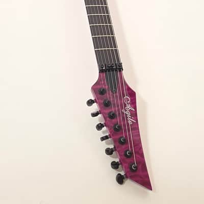 Agile 7 String Electric Guitar w/Floyd Rose 27" Scale Interceptor Pro 727 EB EMG Tribal Purple image 6