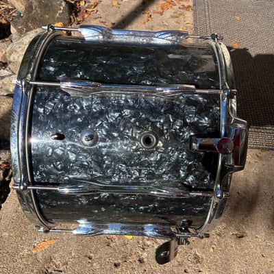 Premier Royal Scot Pipe Band Snare Drum 1979 - Grey Marble and Chrome image 6