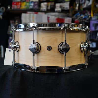 DW USA Collectors Series 6.5x14" Pure Maple SSC Shell With Ring's Snare Drum - Natural Satin Oil w/ Chrome Hardware | DRX26514SSC image 8