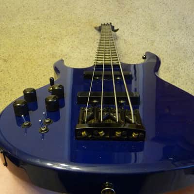 Carvin LB70 1991 Sapphire Blue Transparent - Lefty image 6