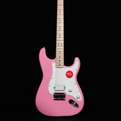 Squier Sonic Stratocaster HT H, Maple FB, Flash Pink image 5