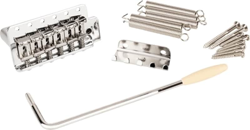 Genuine Fender Vintage/Narrow Strat Tremolo Bridge Set, Chrome - 099-2070-000 image 1