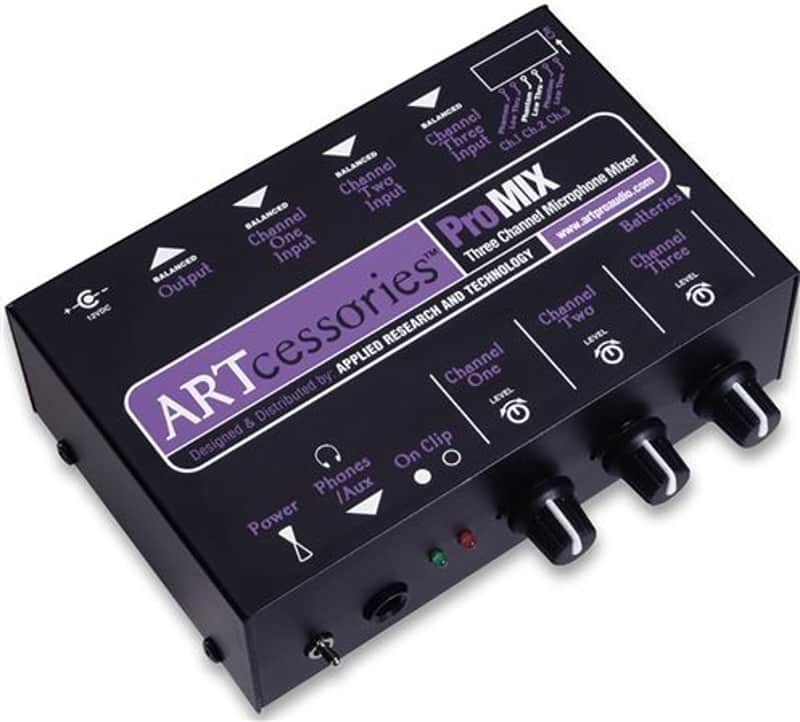 ART ProMIX Three Channel Microphone Mono Mixer image 1