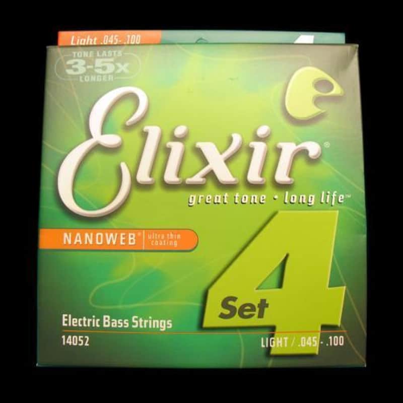 Elixir Nanoweb Bass Strings (Light 45-100) image 1