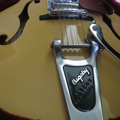 Gretsch G6118T-120 120th Anniversary 2003 Bamboo Yellow Natural TV Jones P'ups image 6