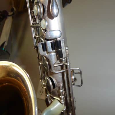 King TENOR SAXOPHONE 1924 - SILVER SATIN image 4