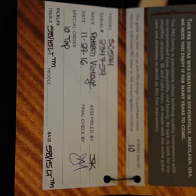 PRS SC 594 2016 - Charcoal Gray 10 Top image 5
